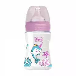 Chicco Well Being Colors Bottle Silicone 0 Month For Girl