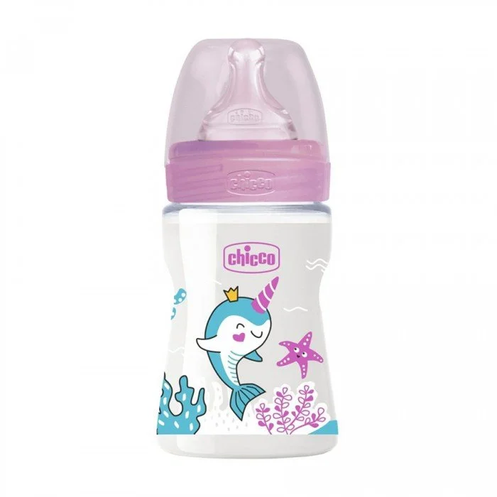Chicco Well Being Colors Bottle Silicone 0 Month For Girl