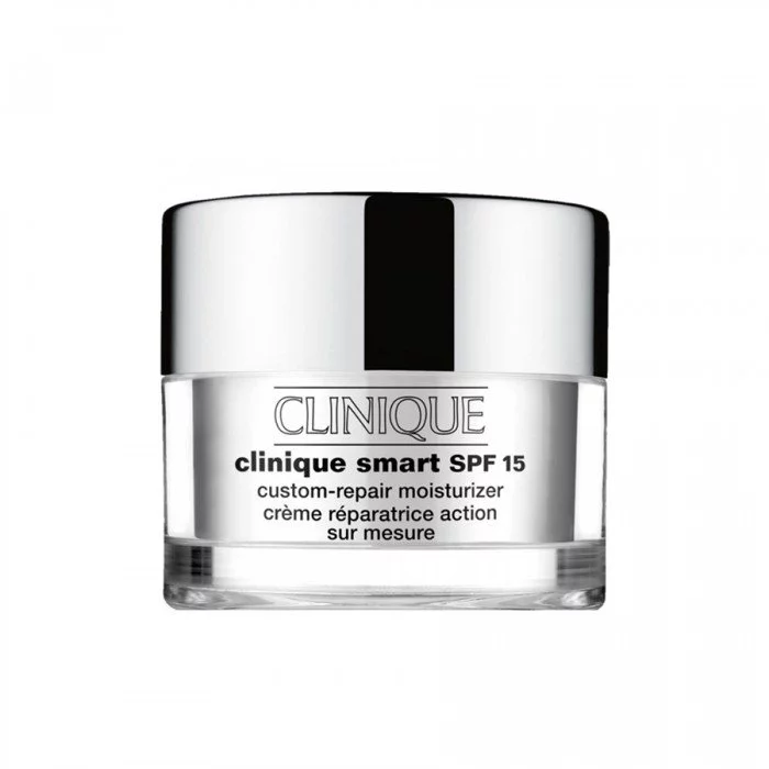 Clinique Smart Custom-Repair Moisturizer SPF15 - Type 3-4 is a smart day cream that targets all major signs of aging. Formulated with the patented Clinique Smart technology, this product is able ... | Veela Beauty Clinique Smart Custom-Repair Moisturizer SPF15 - Type 3-4