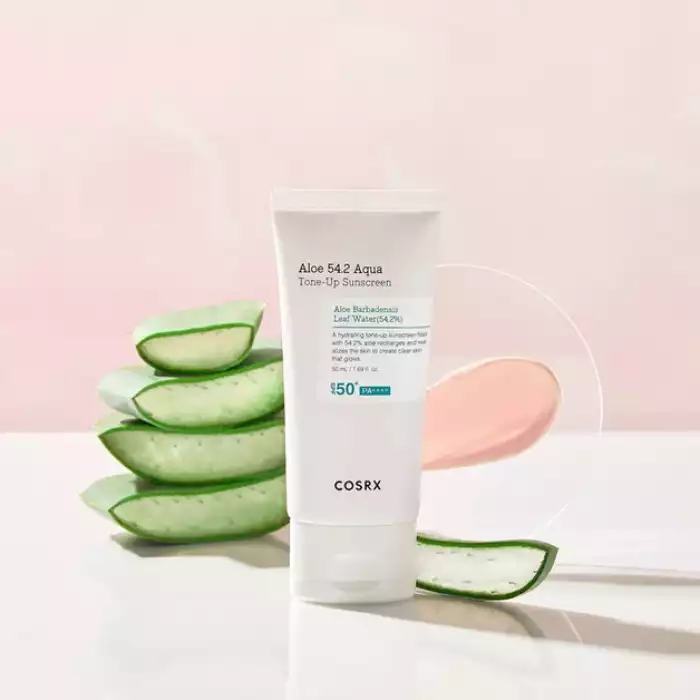 Cosrx Aloe 54.2 Aqua Tone-Up Sunscreen 50ml The COSRX Lightweight Sunscreen is formulated to provide high-level SPF 50+ PA++++ Cosrx Aloe 54.2 Aqua Tone-Up Sunscreen 50ml The COSRX Lightweight Sunscreen is formulated to provide high-level SPF 50+ PA++++