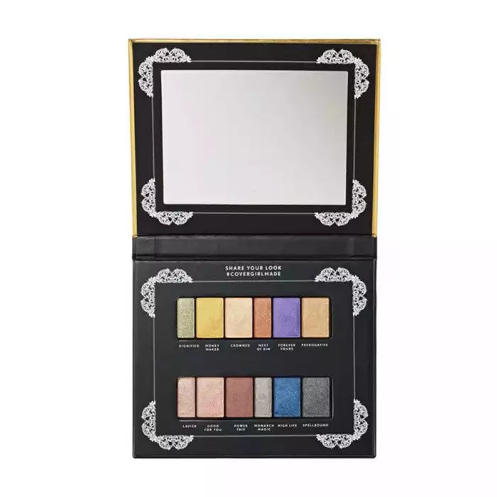 A Lush 12-Shade Eyeshadow Palette That Delivers Rich, Long-Lasting Color. Enhance Your Inner Queen With This Richly Colored Eyeshadow Palette That Features A Range Of Neutrals, Striking Jewel Tones, And Precious Metals. | Veela Beauty A Lush 12-Shade Eyeshadow Palette That Delivers Rich