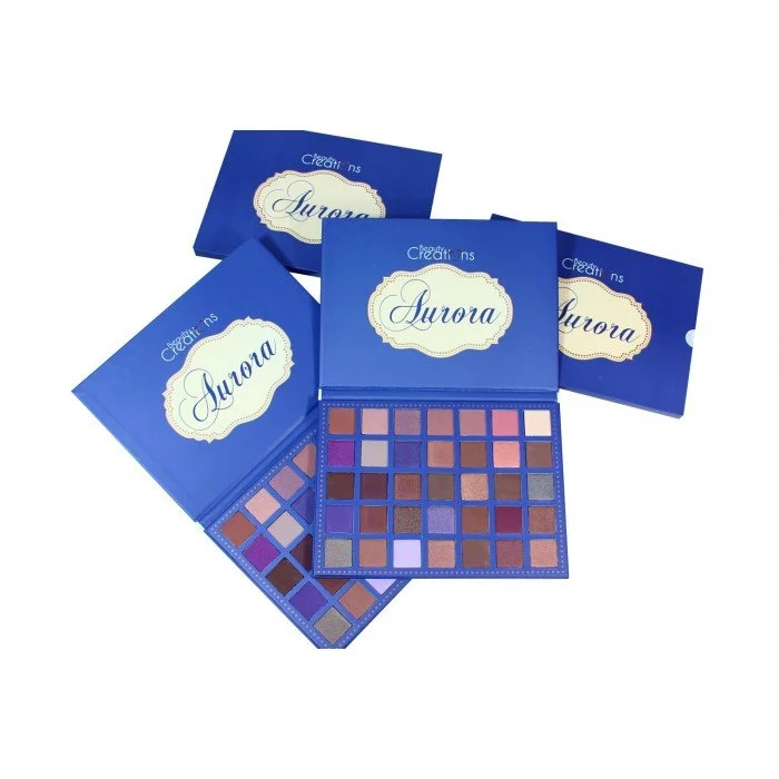 Comes with 35 beautiful matte and shimmer shades to enhance your natural beauty. Very pigmented shadows to create a neutral and smokey eye looks. | Veela Beauty Beauty Creations Aurora Eyeshadow Pro Palette,has a soft