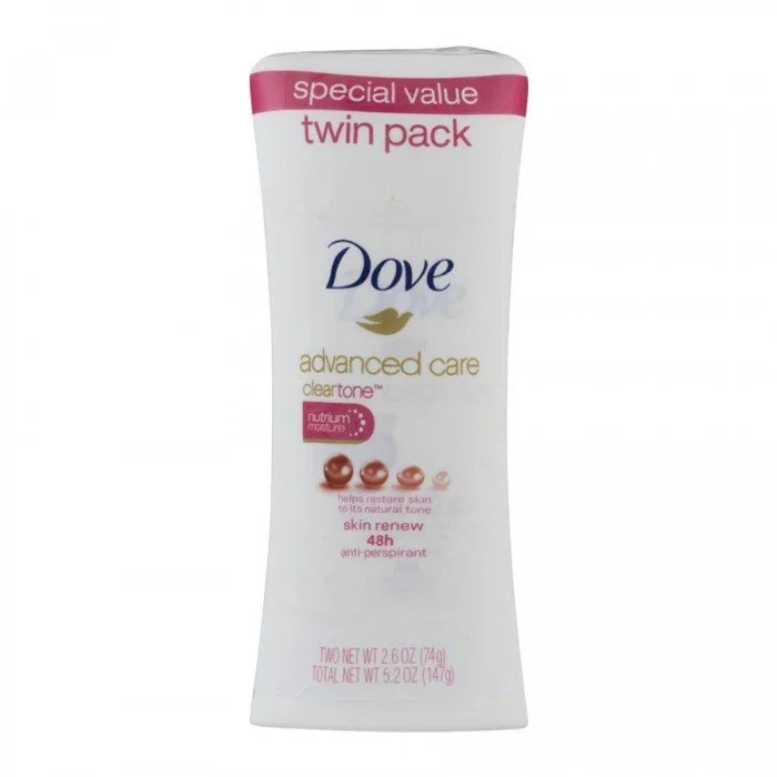 Dove Advanced Care Clear Tone™48H Anti-Perspirant. Special value. Twin pack. Nutrium moisture. Helps restore skin to its natural tone. Skin renew. | Veela Beauty Dove Advanced Care Clear Tone™48H Anti-Perspirant |