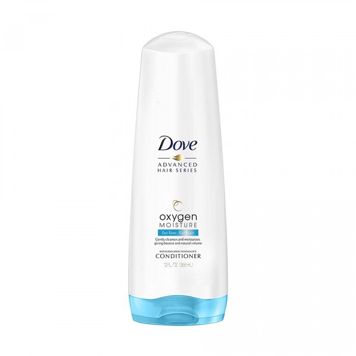 Dove Advanced Hair Series Oxygen Moisture Conditioner. New. For fine, flat hair. Moisturizes for instant smoothness without weighing hair down. With oxyfusion technology. | Veela Beauty Dove Advanced Hair Series Oxygen Moisture Conditioner |