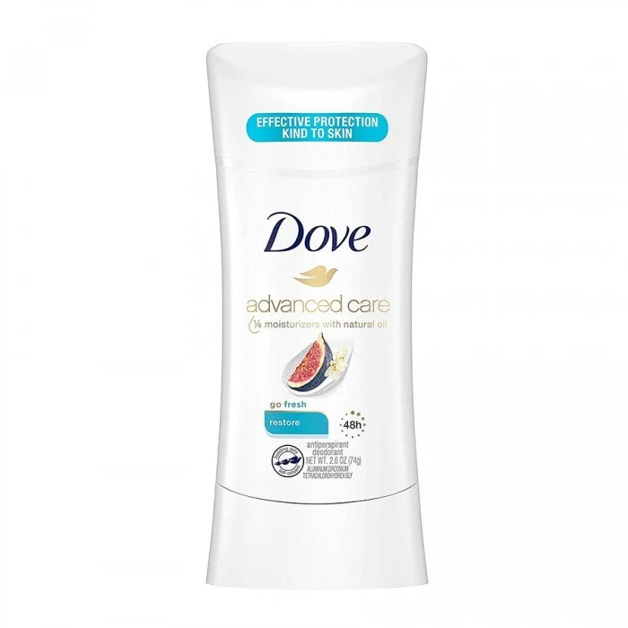 Up to 48 hours of antiperspirant protection. Contains Dove NutriumMoisture and ¼ moisturizers. Can help reduce irritation after shaving. Invigorating blue fig and orange blossom scent. 0% alcohol (ethanol) formula is kin | Veela Beauty Up to 48 hours of antiperspirant protection | فييلا