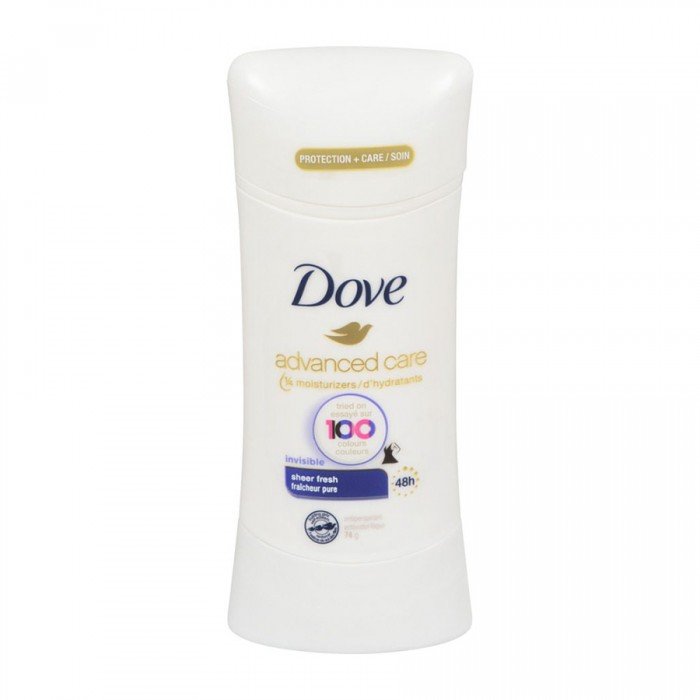 Our best white mark protection in an antiperspirant stick. No white marks deodorant is invisible on 100 colors. Dove Advanced Care deodorant provides up to 48 hours’ protection. 0% alcohol (ethanol) formula helps redu | Veela Beauty Our best white mark protection in an antiperspirant stick |