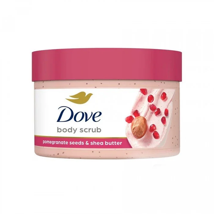 Dove Pomegranate Seeds & Shea Butter Exfoliating Body Scrub  Exfoliating body scrub that removes dull, dry skin.