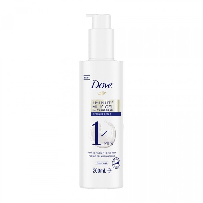 NEW Dove 1 minute Milk Gel Conditioners are formulated with Micro Conditioning Complex quick absorbing nourishment in a lightweight texture. Intense Repair. For dry, damaged hair. Helps to reverse signs of damage in jus | Veela Beauty NEW Dove 1 minute Milk Gel Conditioners are formulated with