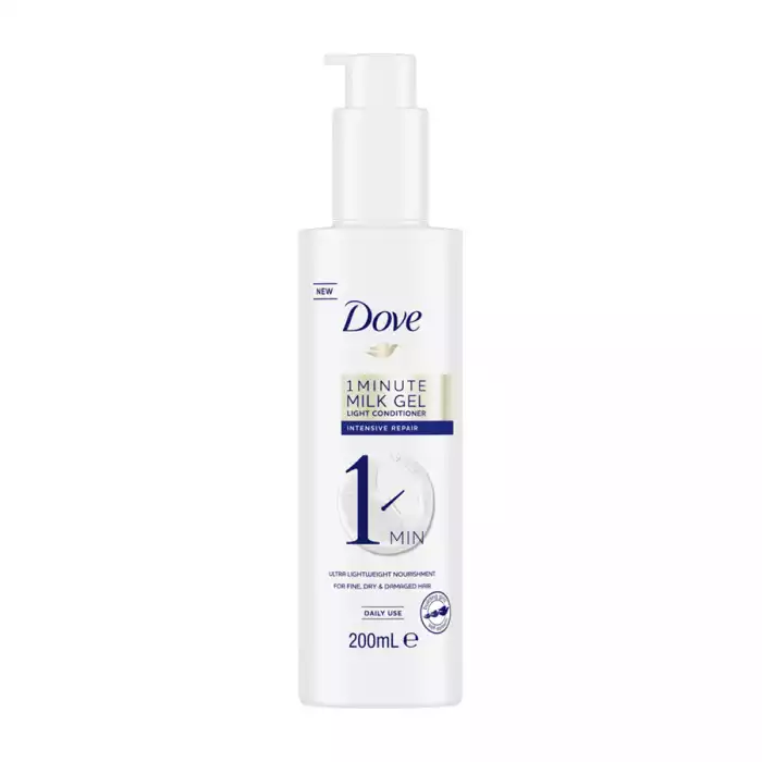 NEW Dove 1 minute Milk Gel Conditioners are formulated with Micro Conditioning Complex quick absorbing nourishment in a lightweight texture. Intense Repair. For dry, damaged hair. Helps to reverse signs of damage in jus | Veela Beauty NEW Dove 1 minute Milk Gel Conditioners are formulated with