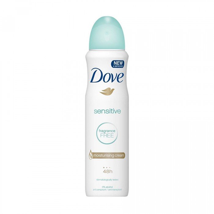 This dry spray antiperspirant deodorant gives you up to 48-hour powerful antiperspirant protection so you will feel clean and dry all day long. This Dove sensitive skin antiperspirant deodorant spray is also great if yo | Veela Beauty This dry spray antiperspirant deodorant gives you up to