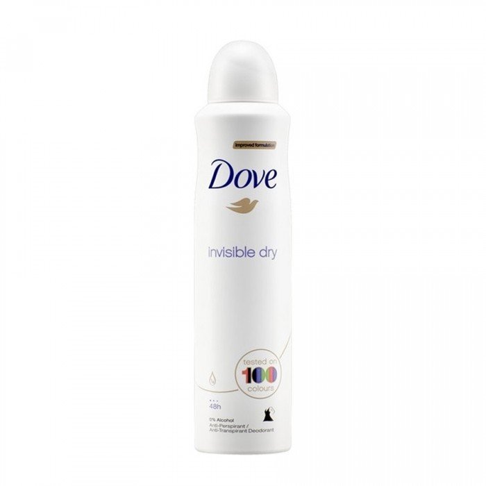Reliable 48h long lasting protection. Dove Invisible Dry helps prevent white marks on 100 colours. Cares for underarm skin. Enriched with ¼ moisturising cream for softer, smoother underarms. Helps delicate underarm skin | Veela Beauty Reliable 48h long lasting protection | فييلا
