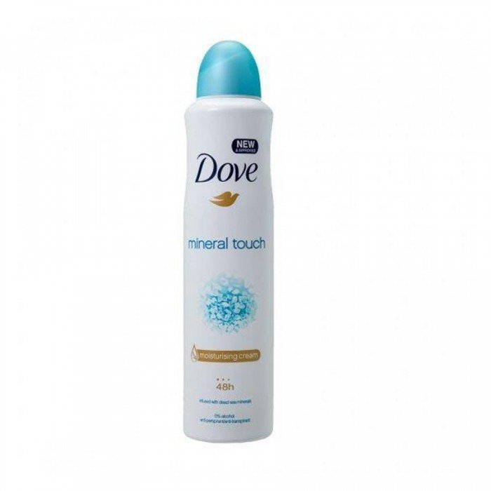 48 hours protection against sweat and odour. Dove Mineral Touch Anti-perspirant Deodorant Spray helps keep you feeling dry and comfortable, but it goes beyond that. This Dove spray also nourishes and cares for your under | Veela Beauty 48 hours protection against sweat and odour | فييلا