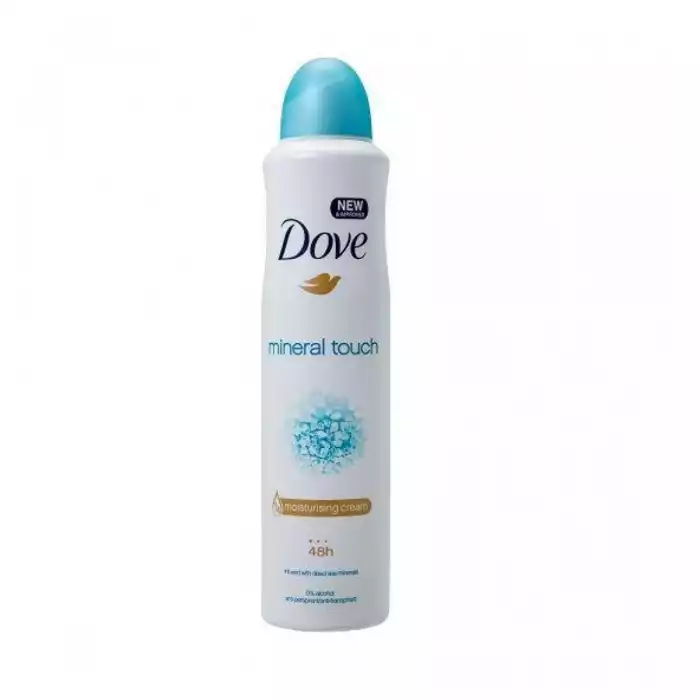 48 hours protection against sweat and odour. Dove Mineral Touch Anti-perspirant Deodorant Spray helps keep you feeling dry and comfortable, but it goes beyond that. This Dove spray also nourishes and cares for your under | Veela Beauty 48 hours protection against sweat and odour | فييلا
