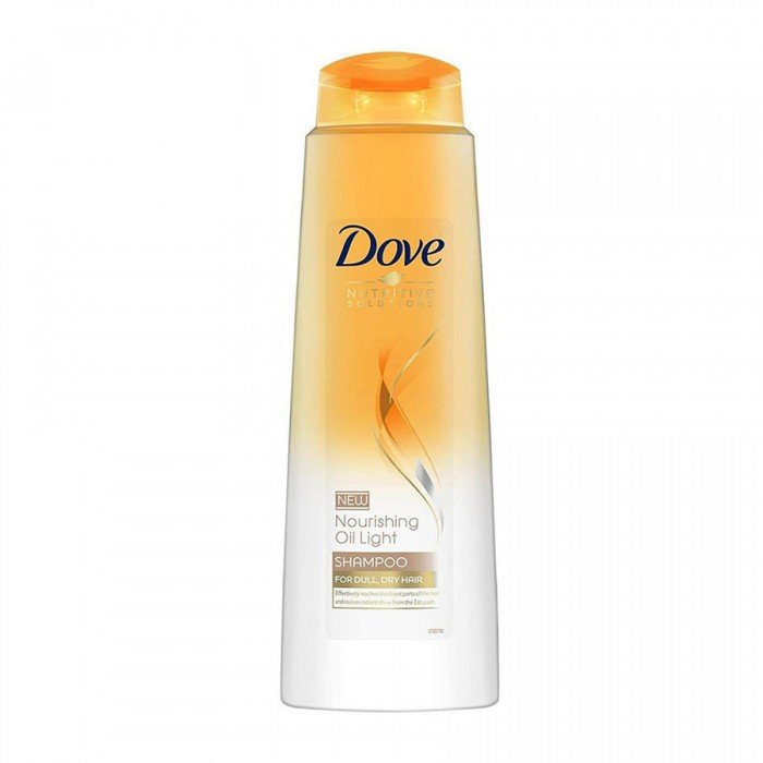 Dove Nourishing Oil Light Shampoo. Our Dove shine shampoo effectively reaches the driest parts of hair, reviving radiant shine from the 1st wash. A unique blend of weightless Nutri Oils immediately helps to eliminate | Veela Beauty Dove Nourishing Oil Light Shampoo | فييلا بيوتي