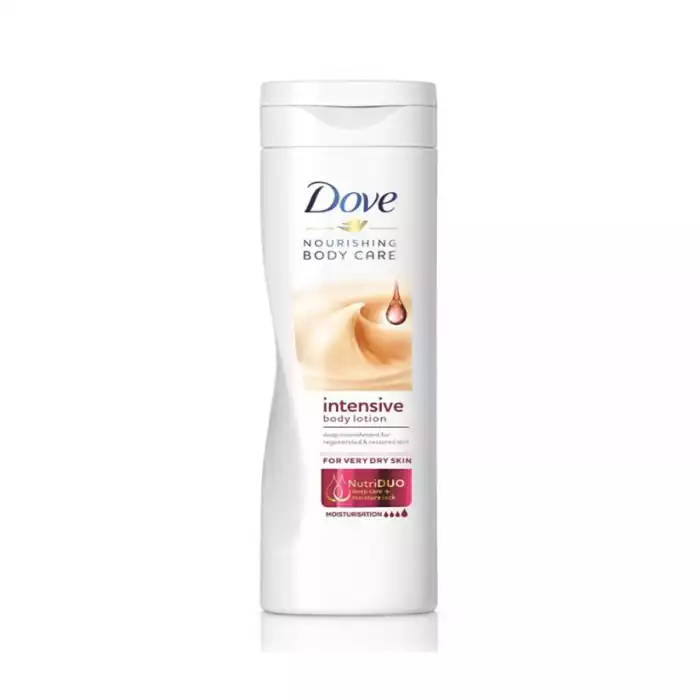 Dove Intensive Nourishing Lotion 250 ml -The intense nourishment body lotion has been formulated to work deep down. -Moisturises the surface of the skin and also delivers deep nourishment for lasting soft and smooth skin | Veela Beauty Dove Intensive Nourishing Lotion 250 ml | فييلا
