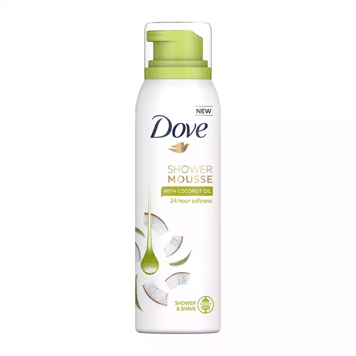 Dove have created a new alternative to shower gel; a shower mousse that is perfect for cleansing and shaving. Our pampering shower mousse wraps your body in a creamy lather infused with natural oil. Dove Coconut Oil Sh | Veela Beauty Dove have created a new alternative to shower gel; a shower