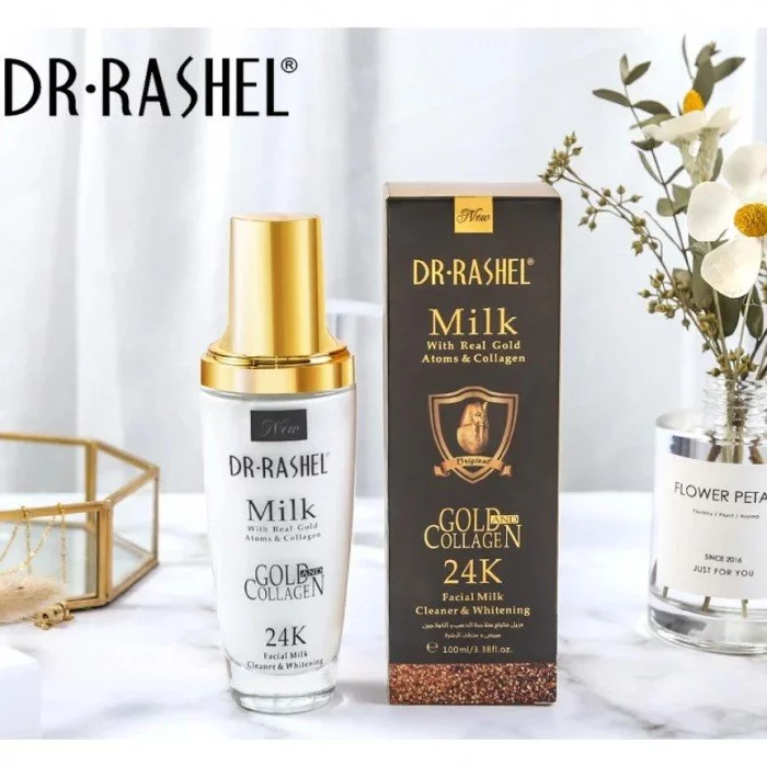 Dr Rashel 24K Gold Collegen Milk with Real Gold Atoms 100ml
Product Description: Face Milk with Collagen and Gold - 100 ml