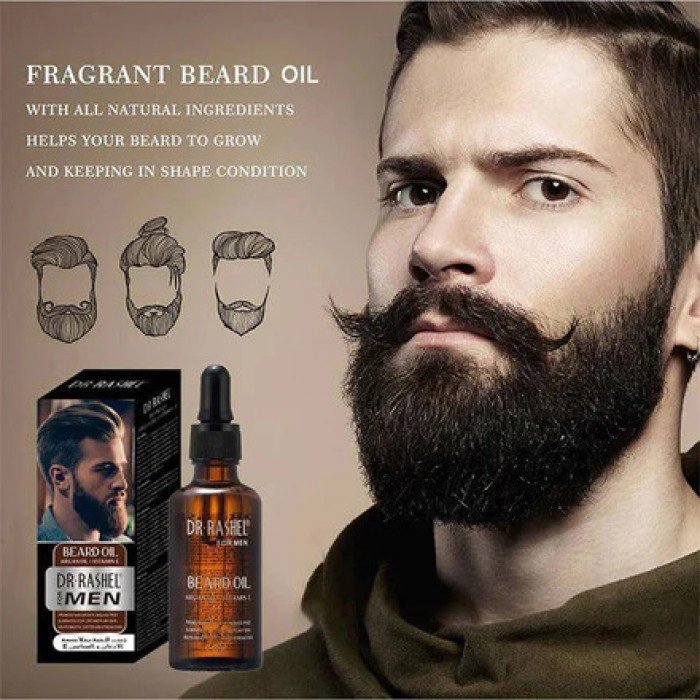 Dr Rashel Beard Oil With Argan Oil +Vitamin E 50 Ml
Beard Oil with Argan Oil & Vitamin E
Benefits:Promotes Hair Growth: