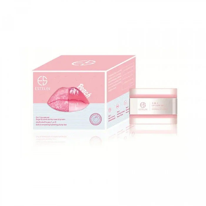 Estelin Peach 3 In 1 Lip Care Set 5g Estelin 3 In 1 Lip Care Set - peach | Veela Beauty Estelin Peach 3 In 1 Lip Care Set 5g Estelin 3 In 1 Lip Care Set - peach | Veela Beauty