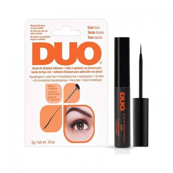 صمغ الرموش بفرشاه اسود ديو لاصق الرموش Duo Brush-On Striplash Adhesive - لون داكن | Veela