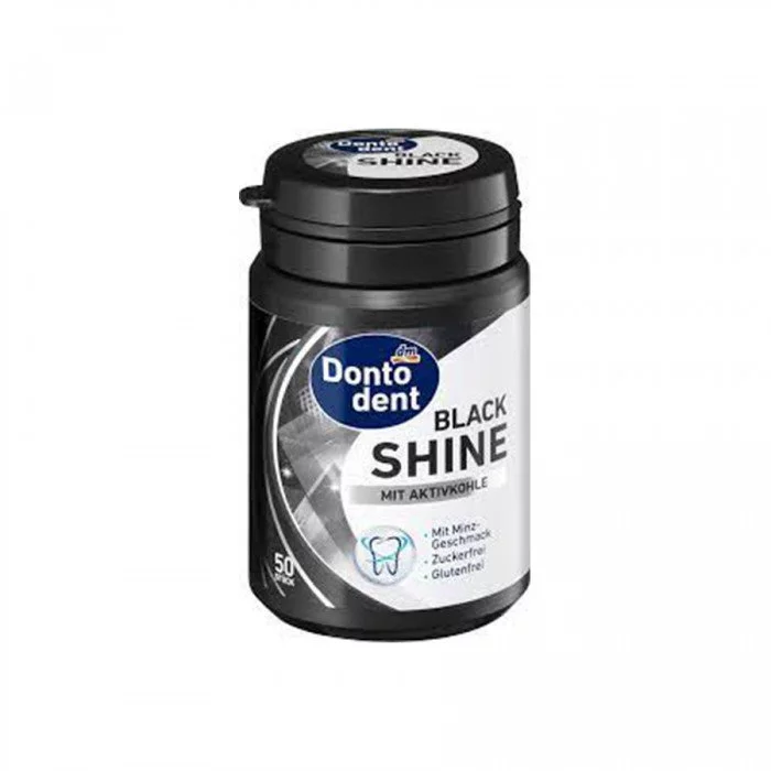 Dontodent Chewing Gum Black Shine With Activated Carbon 50