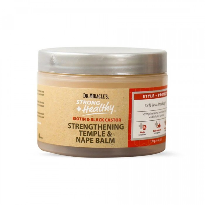 Brand: Miracles
Item Weight: 170 g
Item Form: Balm PROVEN HAIR CARE - Infused with Biotin, Aloe Vera and Black Castor Oil, the Strengthening Temple & Nape Balm strengthens and nourishes for 72% less breakage providin | Veela Beauty Brand: Miracles
Item Weight: 170 g
Item Form: