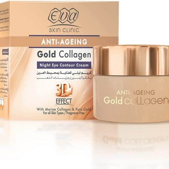 Eva Skin Clinic Gold Collagen Night Eye Contour Cream 15ml Veela Beauty Let`s Glow Up 6362