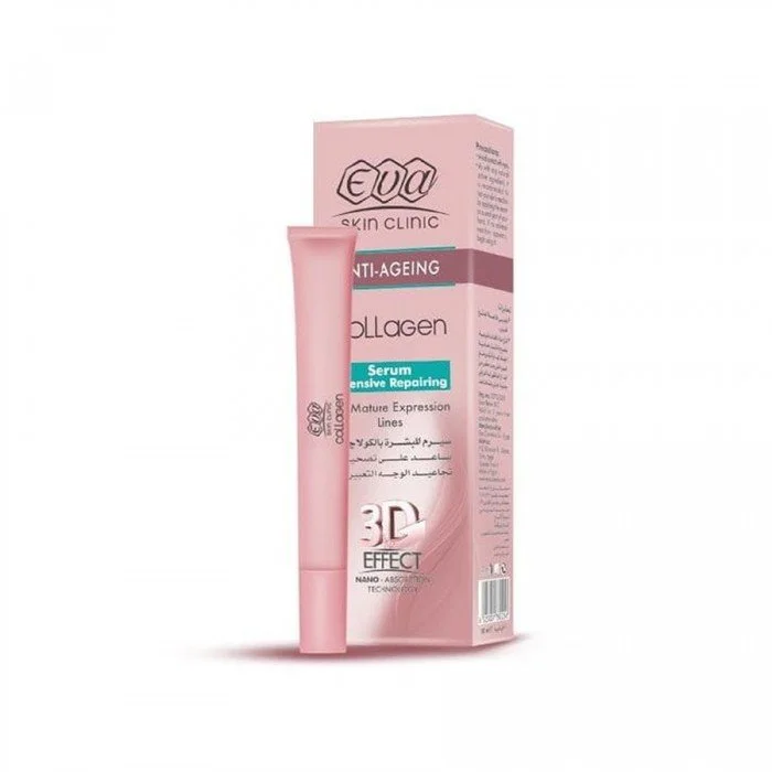 Eva Skin Clinic Collagen Intense Skin Repair Serum 10ml Product Description:The Eva Skin Clinic Collagen Serum is a potent Eva Skin Clinic Collagen Intense Skin Repair Serum 10ml Product Description:The Eva Skin Clinic Collagen Serum is a potent