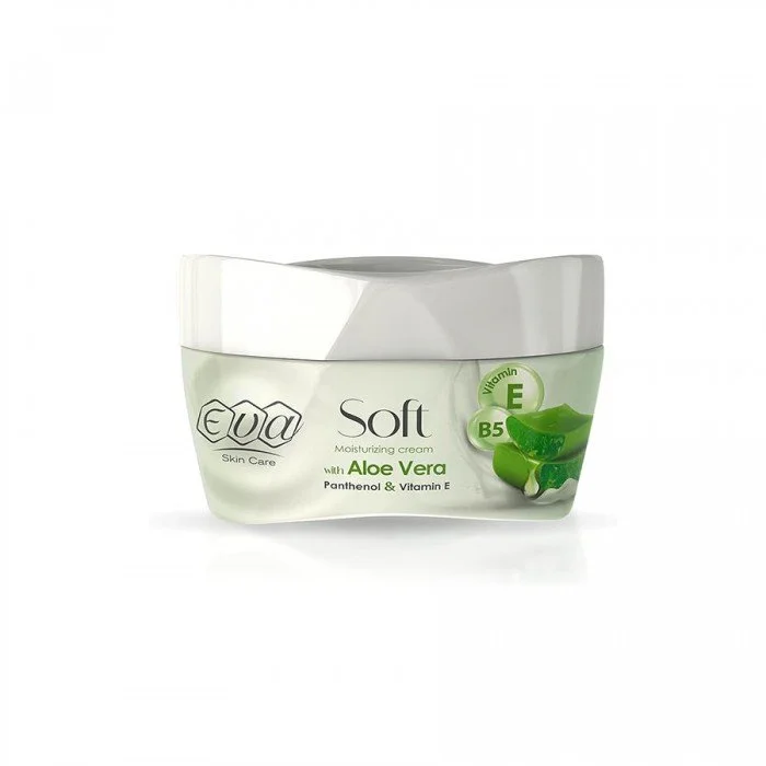 Eva Soft Moisturizing Cream With Aloe Vera Vit E+B5 50Gm Eva Soft Moisturizing Cream With Aloe Vera Vit E+B5 50Gm