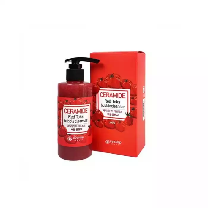 Eyenlip Ceramide Red Toks Bubble Cleanser 200ml | Veela Eyenlip Ceramide Red Toks Bubble Cleanser 200ml | Veela