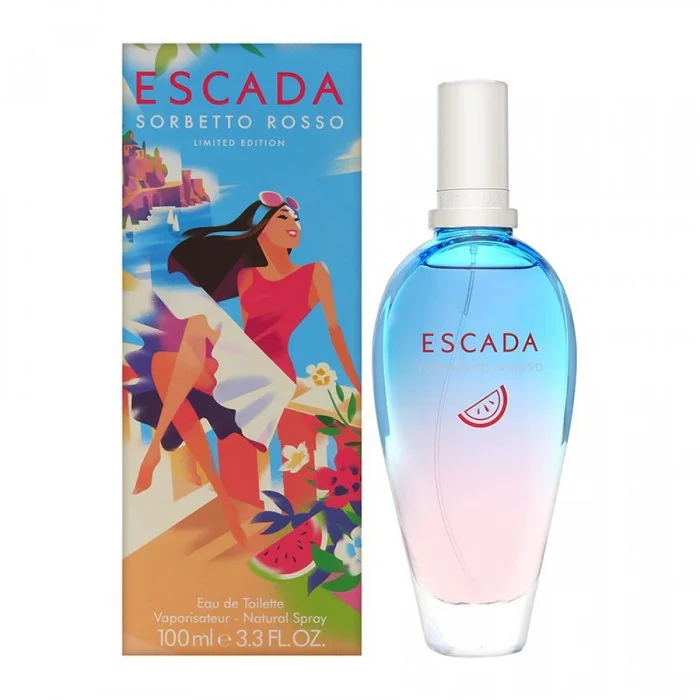 اسكادا سوربيتو روسو او دي تواليت سبراي للنساء 100 مل
Sorbetto Rosso Escada عطر أروماتك - فواكه للنساء.
مقدمة العطر الكمثرى والكالون واليوسفي. قلب العطر البطيخ ، الروائح المائية ، الفراولة ، التفاح ، ملح البحر ، زهرة تيار | فييلا بيوتي اسكادا سوربيتو روسو او دي تواليت