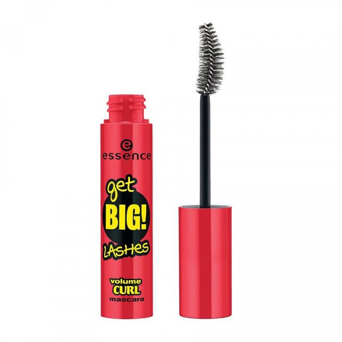 Curly lashes! The large, curved fiber brush offers maximum volume! Essence Get Big Lashes helps you achieve gorgeous curl and while thickening your lashes. The black texture ensures an intensive look. Opthalmologically t | Veela Beauty Curly lashes | فييلا بيوتي