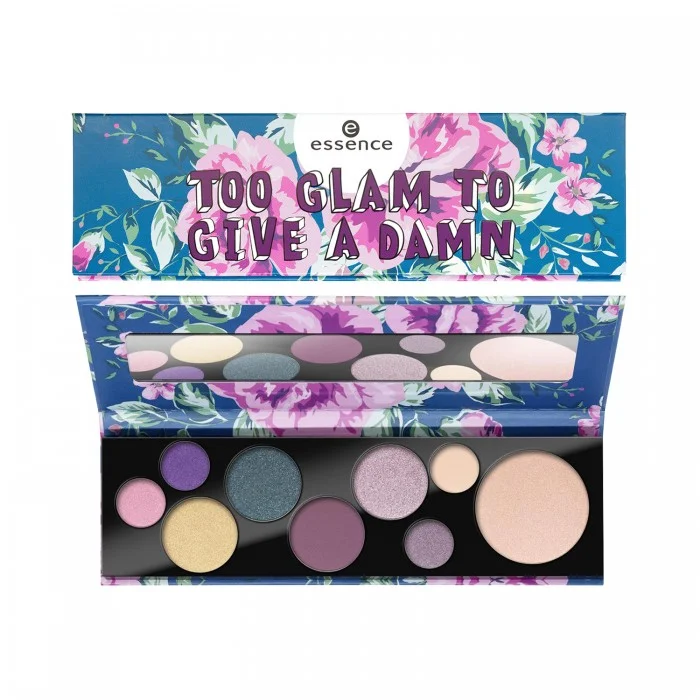 -Palette with 8 eyeshadows and 1 illuminator. Essence Too Glam To Give a Damn Eye & Face Palette brings intense colors, matte and metallic finish, which highlight the look with a lot of glamour. -Essence Too Glam To Give | Veela Beauty -Palette with 8 eyeshadows and 1 illuminator | فييلا