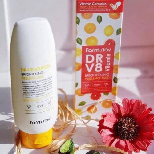 Farm Stay Dr-V8 Vitamin Brightening Peeling Gelge 150Ml Farm Stay Dr-V8 Vitamin Brightening Peeling Gelge 150Ml