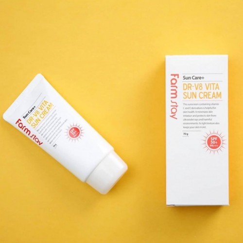 Farm Stay Dr-V8 Vita Sun Cream (Spf50+ Pa+++) 70G Farm Stay Dr-V8 Vita Sun Cream (Spf50+ Pa+++) 70G