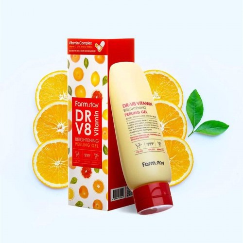 Farm Stay Dr-V8 Vitamin Brightening Peeling Gelge 150Ml Farm Stay Dr-V8 Vitamin Brightening Peeling Gelge 150Ml