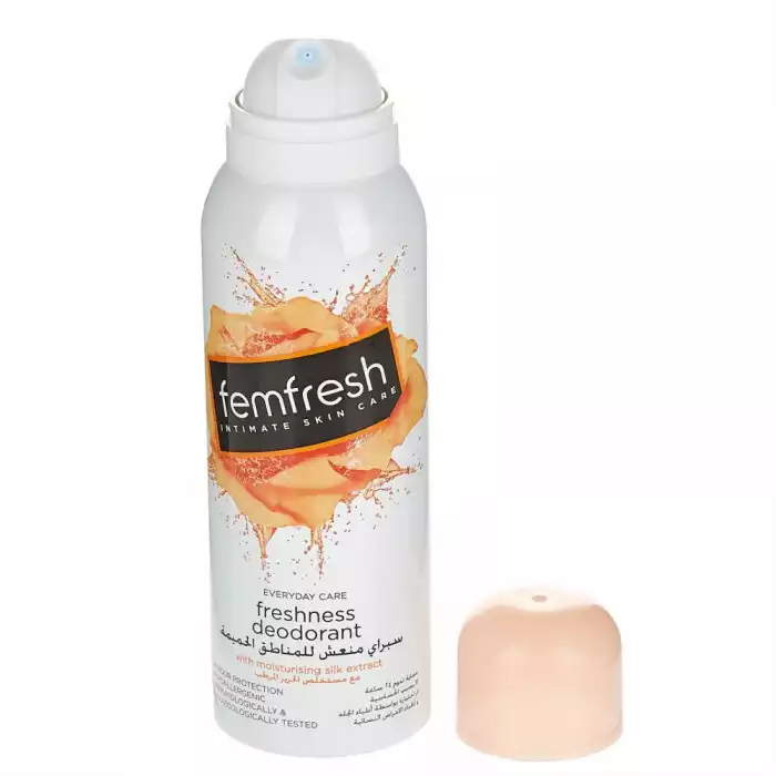 Femfresh Deodorant Spray is a talc-free formula that Femfresh Deodorant Spray is a talc-free formula that