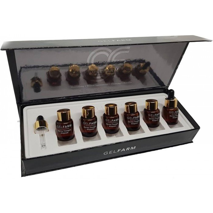 Gelfarm derma Timegels Ampoule Anti-wrinkle Low Irritation Hydrating Ampoule الوصف: GELFARM Derma Timegels Ampoul هو