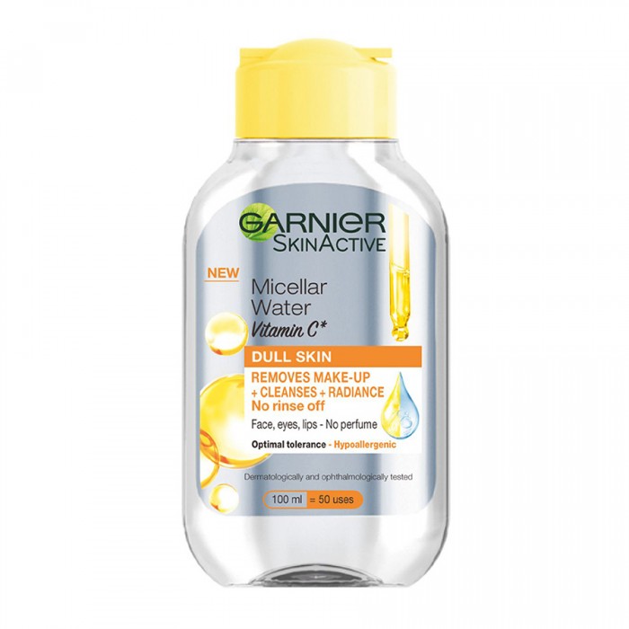 Enriched with micelles, highly efficient make-up remover with Vitamin C Suits all skin types, even sensitive Dermatologically and ophthalmologically tested | Veela Beauty | فييلا بيوتي