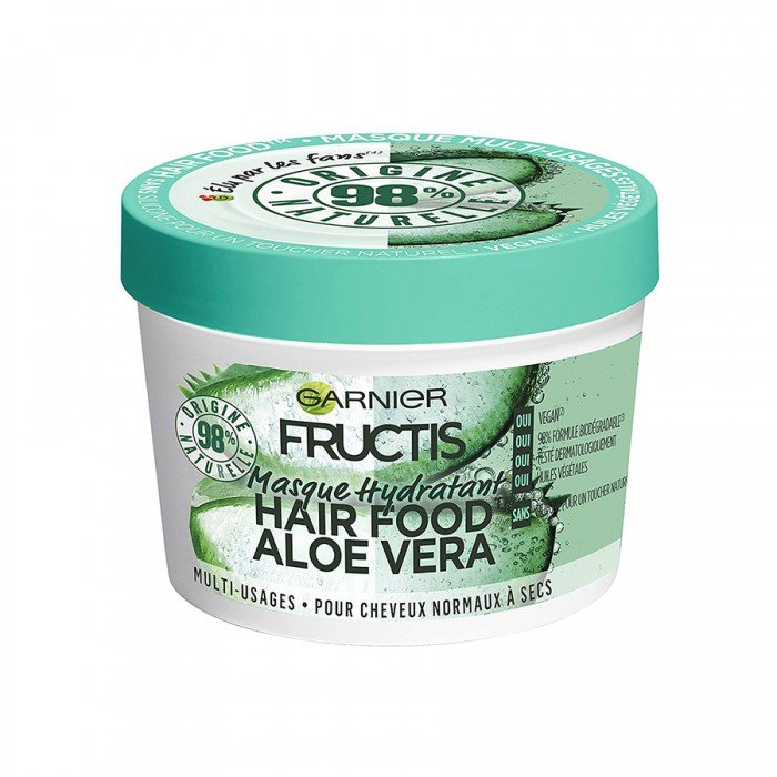 The composition of the multi-purpose Fructis Hair Food Aloe Vera hair mask is 98% natural in origin and moisturizes the hair. The digestible composition is absorbed into the hair immediately, just as if the hair? its. Th | Veela Beauty The composition of the multi-purpose Fructis Hair Food Aloe