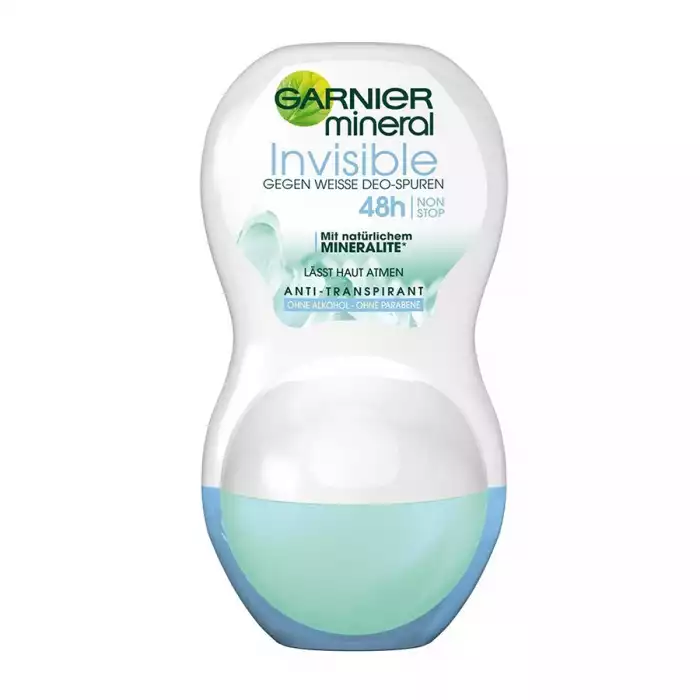 Garnier Mineral Deodorant 48 hour Invisible - Anti-White Marks Enriched with Mineralite Skin Breathes | Veela Beauty | فييلا بيوتي