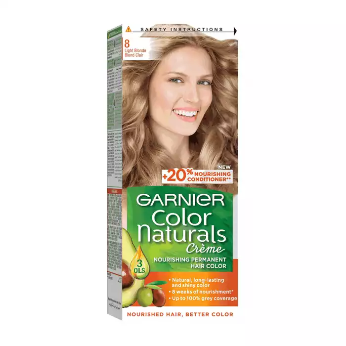 الشعر المغذي يعني لونًا أفضل مع Garnier Color Naturals. غني بزيت الزيتون وزيت الأفوكادو والشيا ، يتغذى شعرك بعمق أثناء وبعد التلوين لمدة تصل إلى 8 أسابيع. للحصول على لون شعر طبيعي ولامع. تغطية للشيب بنسبة 100٪. | فييلا بيوتي الشعر المغذي يعني لونًا أفضل مع
