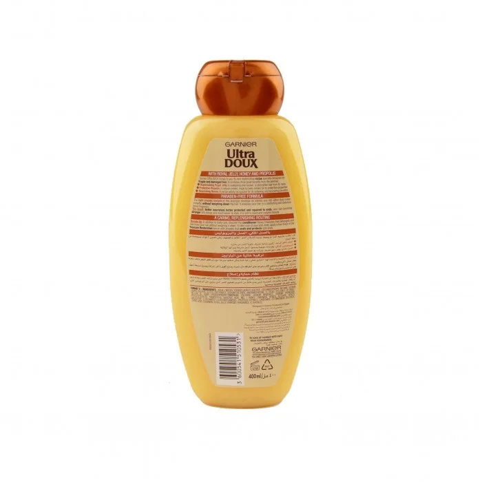 Garnier Ultra Doux presents you with a new rejuvenating formula specially designed for fragile and damaged hair. It combines three great benefits from a beehive: Royal Jelly Sand: a vital elixir known to strengthen hair | Veela Beauty Garnier Ultra Doux presents you with a new rejuvenating