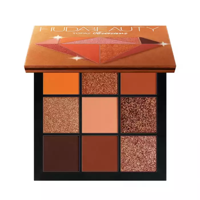Love your Huda palette but can’t fit it in your make up bag? Or just desperate to sample the shadows that have sent the beauty world into a spin? The answer is Huda Beauty’s Topaz Obsessions Palette, a slimline edit of t | Veela Beauty Love your Huda palette but can’t fit it in your make up