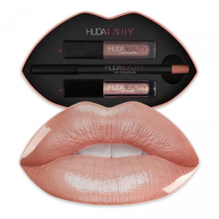 Huda beauty lip gloss contour and lip gloss set cashmere | Huda beauty lip gloss contour and lip gloss set cashmere |