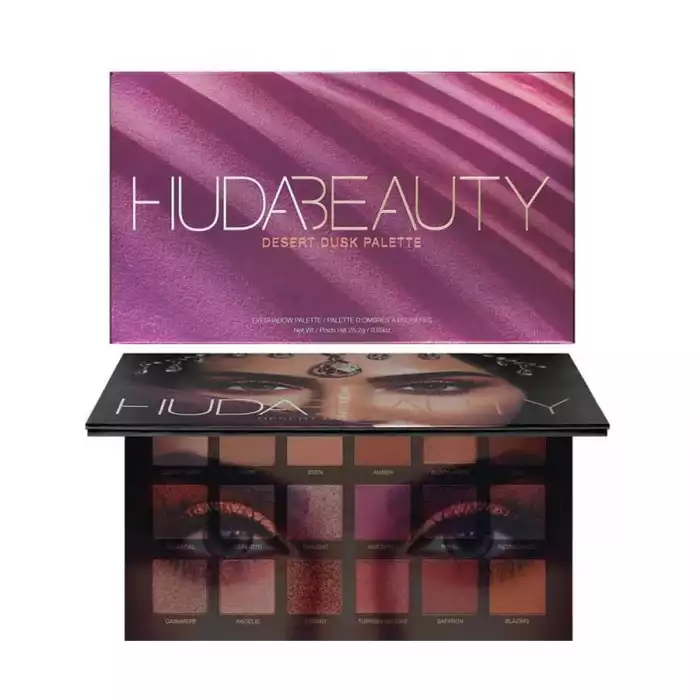 Huda Beauty Desert Dusk Eyeshadow Palette -This richly toned palette features 18 versatile shades that can be layered in infinite ways to create a vast array of looks with just one palette. -Layer different textures | Veela Beauty Huda Beauty Desert Dusk Eyeshadow Palette,Is easy to blend