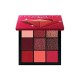 Huda Beauty Ruby Obsessions Eye Shadow Palette -Blendable texture -Nine Pigmented Shades: 5 duo-chrome and 4 matte shades in striking scarlet and raspberry tones -Blend the shadows using darker shades in the crease, and | Veela Beauty Huda Beauty Ruby Obsessions Eye Shadow Palette Eyes | Veela Beauty