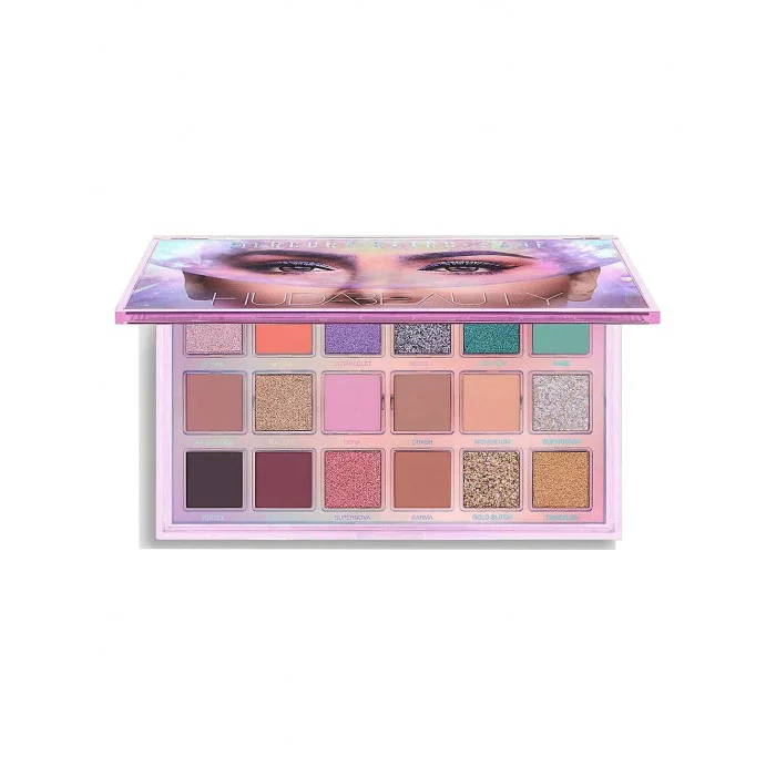 Huda Beauty Mercury Retrograde Eyeshadow Palette -This carefully crafted palette contains a multitude of easy-to-blend ingredients from subtle copper and pink tones and golden brick tones with undertones purple and blu | Veela Beauty Huda Beauty Mercury Retrograde Eyeshadow Palette,Is easy to