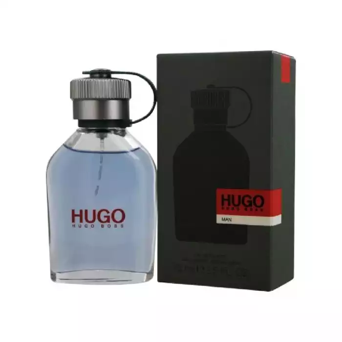 Hugo Man Eau De Toilette. This Modern Fragrance Is An Energising Hit Of Crisp Green Apple Combined With Smoky Fir Balsam And Vibrant Aromatic Notes. Ideal For Those With A Free-Spirited Nature, Hugo Man Is Presented In A | Veela Beauty Hugo Man Eau De Toilette | فييلا بيوتي