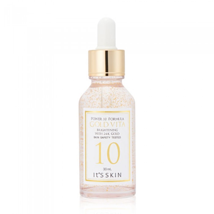 It'S Skin Power 10 Formula Gold Vita 30Ml A luxurious ampoule infused with a 24K gold flake to
